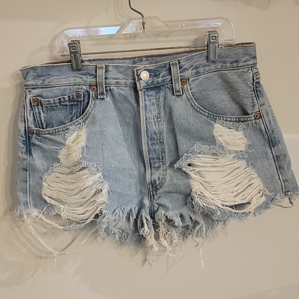 Levi's Distressed Shorts 33 in Waist